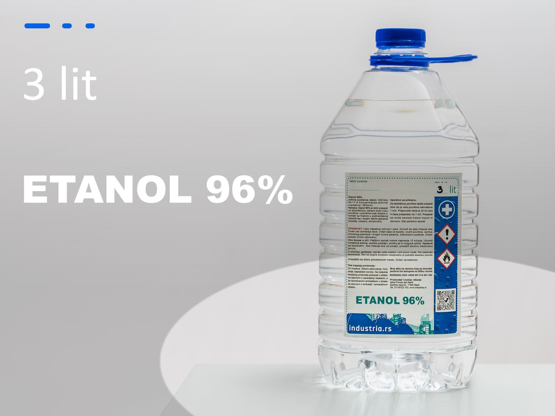 Etanol 96%, 3 lit