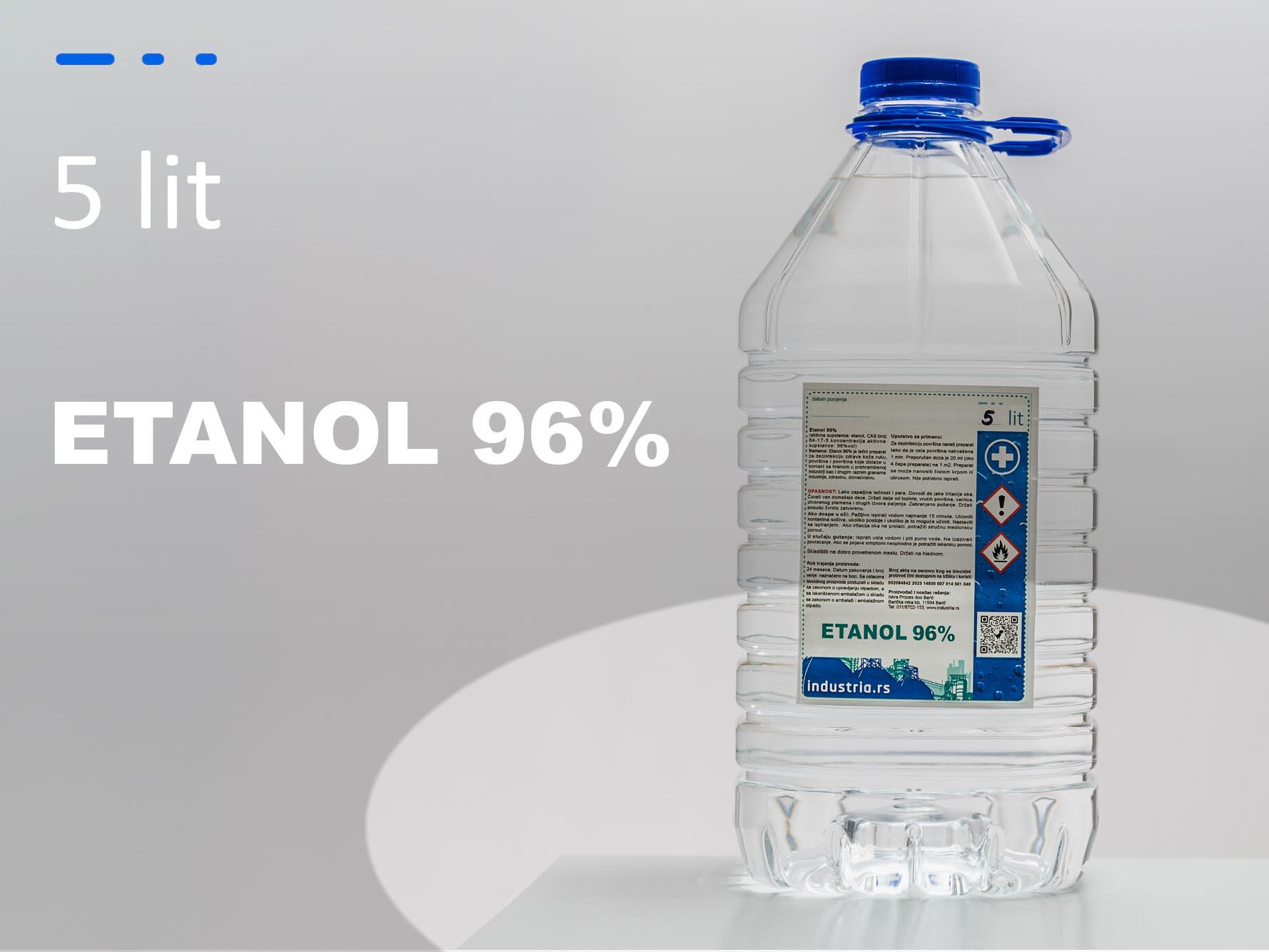 Etanol 96%, 5 lit
