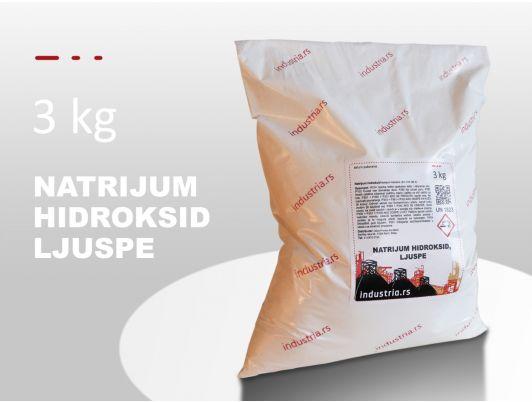 Natrijum hidroksid 3 Kg, PE vrećica