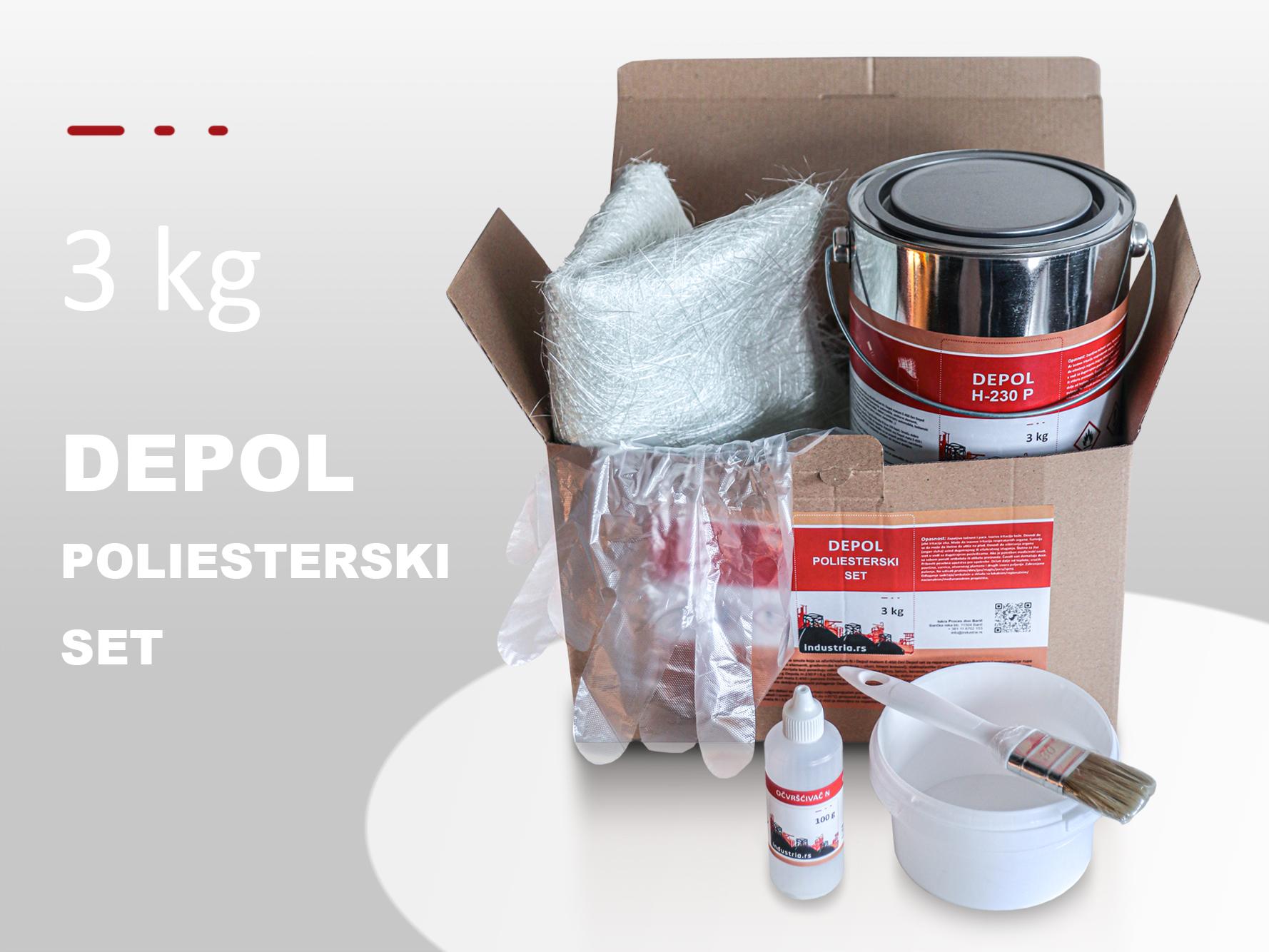 Poliesterski set, 3 kg